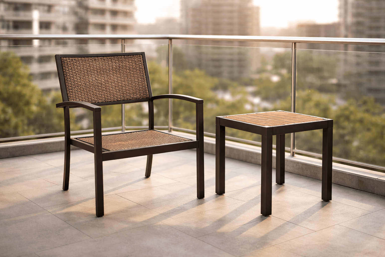 DOM302 Dominica Armchair - Florence Side Table (2)